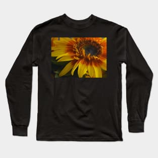 Macro- Sunflower Long Sleeve T-Shirt